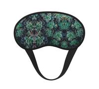Máscara de dormir de poliéster verde suculenta, antifaz para dormir con bloqueo de luz, máscara para dormir de noche, cegador de ojos