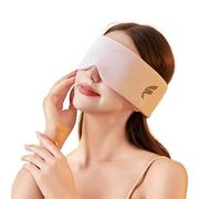 Máscara de dormir de seda con bloqueo de luz para ojos, sombra de ojos, acolchado suave, ayuda para dormir de viaje, parche para dormir (rosa)