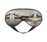 Máscara de dormir de seda de imitación de avión de la Segunda Guerra Mundial - Relajación con correa elástica ajustable - Ideal para viajes y sueño profundo