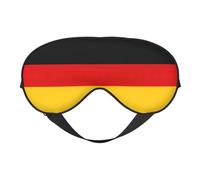 Máscara de dormir de seda sintética con bandera alemana, para relajación, con correa elástica ajustable, ideal para viajes y sueño profundo