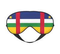 Máscara de dormir de seda sintética con bandera de África Central, para relajación, con correa elástica ajustable, ideal para viajes y sueño profundo