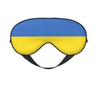 Máscara de dormir de seda sintética con bandera de Ucrania, para relajación, con correa elástica ajustable, ideal para viajes y sueño profundo