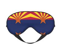 Máscara de dormir de seda sintética con la bandera del estado de Arizona, para relajación, con correa elástica ajustable, ideal para viajes y sueño profundo
