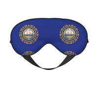 Máscara de dormir de seda sintética con la bandera del estado de New Hampshire, para relajación, con correa elástica ajustable, ideal para viajes y sueño profundo