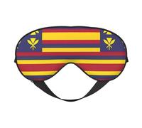 Máscara de dormir de seda sintética con la bandera del Reino de Hawái, relajación, con correa elástica ajustable, ideal para viajes y sueño profundo