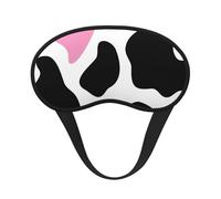 Máscara de dormir de vaca de leche negra y blanca para adultos, opaca, cómoda máscara de ojos con bloqueo de luz para viajes, yoga