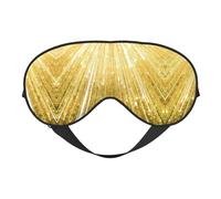 Máscara de dormir dorada con bloqueo de luz perfecta para viajes, yoga, siesta, correa totalmente ajustable