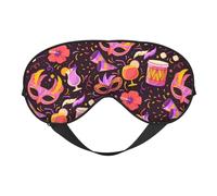 Máscara de dormir festiva con elementos de fiesta de carnaval, máscaras de ojos para dormir de doble cara, máscaras de dormir para mujeres y hombres, cubiertas opacas para dormir, viajes