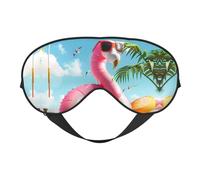 Máscara de dormir flotante de flamenco tropical para piscina, máscaras de ojos para dormir de doble cara, máscaras para dormir para mujeres y hombres, cubiertas opacas para dormir, viajes