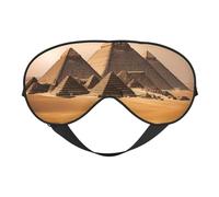 Máscara de dormir ligera con estampado de pirámides de Egipto, transpirable, bloquea la luz, viajes, yoga, aventuras al aire libre