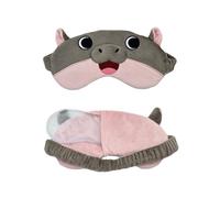 Máscara De Dormir Linda - Máscaras De Ojos De Peluche De Hipopótamo 3 D, Cubierta Para La Siesta Suave Y Cómoda, Máscara De Dormir Ligera | Máscaras De Ojos Ajustables Para El