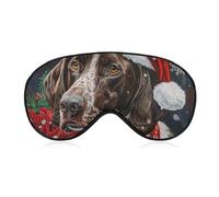 Máscara de dormir navideña para perros, máscara para dormir con copos de nieve para perros de raza Pointer de pelo corto, máscara elástica opaca para dormir durante toda la noche, para viajes y siesta