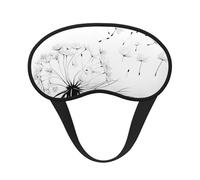 Máscara de dormir opaca con diente de león que sopla en el viento, máscara de ojos suave y ajustable para bloqueo completo de la luz, sueño profundo, viajes y relajación