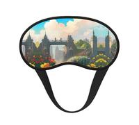 Máscara de dormir opaca con estampado Outside The Castle Gate: manta cómoda para los ojos, bloqueo de la luz, perfecto para viajes, meditación y acampada