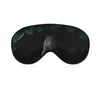 Máscara de dormir oscura con diseño de tigre blanco en la selva tropical por la noche con correa ajustable, cómoda máscara de ojos suave para dormir, antifaz que bloquea la luz