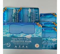 Máscara de dormir para artículos esenciales de viaje, máscara de ojos de vapor, compresa cálida para ojos, máscara térmica para ojos que reduce la hinchazón y las ojeras y calma los ojos cansados,