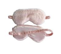 Máscara de dormir para dormir con los ojos vendados, máscara de ojos de felpa suave, lindo amor, nube, máscara de felpa, parche para siesta, cubierta de ojos para la salud (rosa)