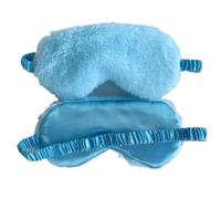 Máscara de dormir para dormir con los ojos vendados, máscara de ojos de felpa suave, lindo amor, nube, máscara de felpa, parche para siesta, cubierta de ojos para la salud (azul)