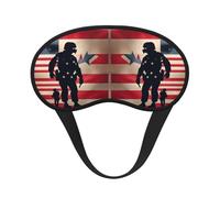 Máscara de dormir patriótica de soldados militares estadounidenses para adultos, opaca, cómoda máscara de ojos con bloqueo de luz para viajes, yoga