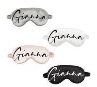 Máscara de dormir personalizada de seda, cubierta de ojos de satén suave, correa elástica, sombra de ojos de noche, siesta de viaje para mujeres y hombres