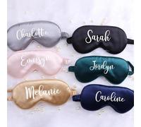 Máscara de dormir personalizada, máscara de ojos de satén personalizada, regalo de propuesta de dama de honor, regalo personalizado para dama de honor, regalos de despedida de soltero (2 unidades)