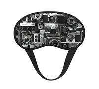 Máscara de dormir retro Cool Camera Collection para adultos, opaca, cómoda máscara de ojos con bloqueo de luz para viajes, yoga