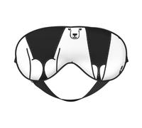 Máscara de dormir reversible con estampado de oso polar, ideal para camping, meditación y turnos, ajuste cómodo, sin fugas de luz