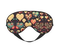 Máscara de dormir reversible de poliéster con correa ajustable para máxima comodidad y bloqueo de luz