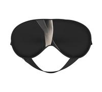 Máscara de dormir reversible de poliéster con curvas abstractas con correa ajustable para máxima comodidad y bloqueo de luz