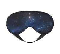 Máscara de dormir suave con bloqueo de luz y galaxia, cielo estrellado, para dormir de lado, para mujeres y hombres, máscara de ojos transpirable con correa ajustable