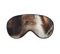 Máscara de dormir suave y bonita para gatos, máscara de ojos suave y cómoda con correa ajustable, sombra de ojos para hombres y mujeres, trabajo, viajes
