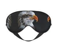 Máscara de dormir unisex con estampado de águila calva, máscara de ojos de doble cara, ideal para un sueño profundo y cuidado de la piel