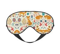 Máscara de dormir unisex con estampado de animales florales de doble cara, ideal para dormir profundamente y cuidado de la piel