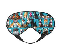 Máscara de dormir unisex con estampado de Beagle, máscara de ojos de doble cara, ideal para un sueño profundo y cuidado de la piel