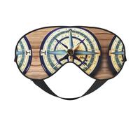 Máscara de dormir unisex con estampado de brújula de velero, máscara de ojos de doble cara, ideal para un sueño profundo y cuidado de la piel