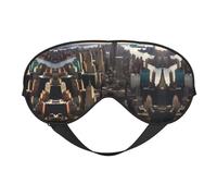 Máscara de dormir unisex con estampado de ciudad de Nueva York, máscara de ojos de doble cara, ideal para un sueño profundo y cuidado de la piel