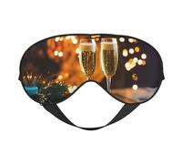 Máscara de dormir unisex con estampado de copa de vino, máscara de ojos de doble cara, ideal para un sueño profundo y cuidado de la piel