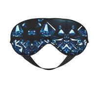 Máscara de dormir unisex con estampado de diamantes, máscara de ojos de doble cara, ideal para un sueño profundo y cuidado de la piel