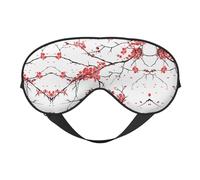 Máscara de dormir unisex con estampado de flores de cerezo, máscara de ojos de doble cara, ideal para un sueño profundo y cuidado de la piel