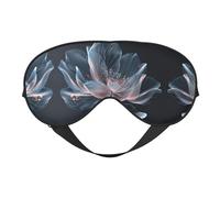 Máscara de dormir unisex con estampado de flores en 3D, máscara de ojos de doble cara, ideal para un sueño profundo y cuidado de la piel