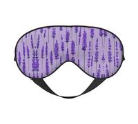 Máscara de dormir unisex con estampado de lavanda de doble cara, ideal para un sueño profundo y cuidado de la piel