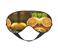 Máscara de dormir unisex con estampado de limón amarillo, máscara de ojos de doble cara, ideal para un sueño profundo y cuidado de la piel