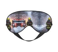 Máscara de dormir unisex con estampado de llama de bombero, máscara de ojos de doble cara, ideal para dormir profundamente y cuidado de la piel