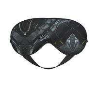 Máscara de dormir unisex con estampado de mármol negro, máscara de ojos de doble cara, ideal para un sueño profundo y cuidado de la piel