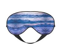 Máscara de dormir unisex con estampado de olas del océano, de doble cara, ideal para un sueño profundo y cuidado de la piel