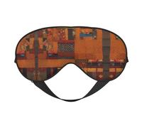 Máscara de dormir unisex con estampado de retazos africanos de doble cara, ideal para un sueño profundo y cuidado de la piel