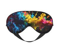 Máscara de dormir unisex con estampado de salpicaduras de pintura, máscara de ojos de doble cara, ideal para un sueño profundo y cuidado de la piel
