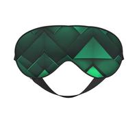 Máscara de dormir unisex con estampado geométrico negro y dorado, máscara de ojos de doble cara, ideal para un sueño profundo y cuidado de la piel