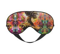 Máscara de dormir unisex con estampado musical de doble cara, ideal para dormir profundamente y cuidado de la piel