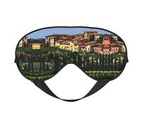 Máscara de dormir unisex con estampado toscano de Italia, máscara de ojos de doble cara, ideal para un sueño profundo y cuidado de la piel